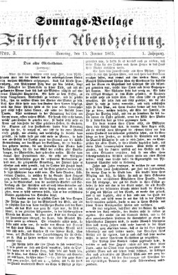 Fürther Abendzeitung Sonntag 15. Januar 1865