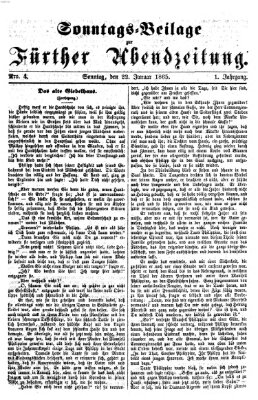 Fürther Abendzeitung Sonntag 22. Januar 1865