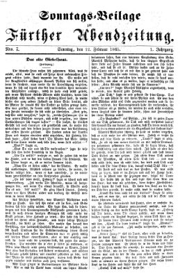 Fürther Abendzeitung Sonntag 12. Februar 1865