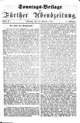 Fürther Abendzeitung Sonntag 26. Februar 1865