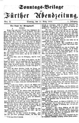 Fürther Abendzeitung Sonntag 12. März 1865