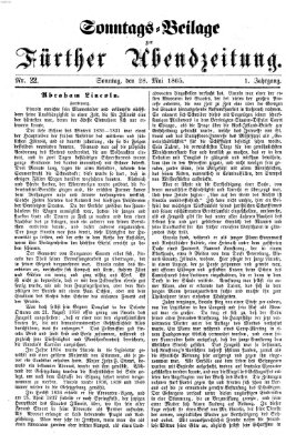 Fürther Abendzeitung Sonntag 28. Mai 1865