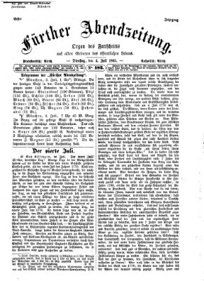 Fürther Abendzeitung Dienstag 4. Juli 1865