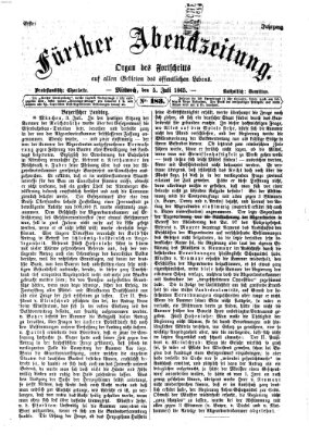 Fürther Abendzeitung Mittwoch 5. Juli 1865