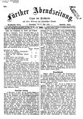 Fürther Abendzeitung Donnerstag 6. Juli 1865