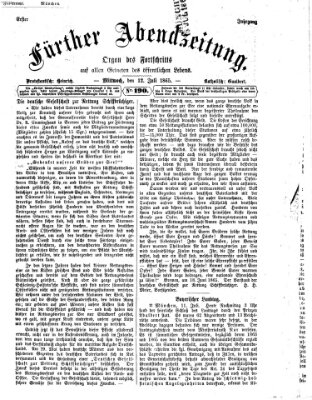 Fürther Abendzeitung Mittwoch 12. Juli 1865