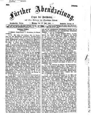 Fürther Abendzeitung Montag 17. Juli 1865