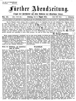 Fürther Abendzeitung Sonntag 6. August 1865