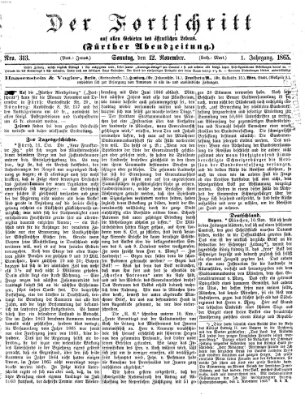 Der Fortschritt auf allen Gebieten des öffentlichen Lebens Sonntag 12. November 1865