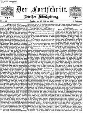 Der Fortschritt (Der Fortschritt auf allen Gebieten des öffentlichen Lebens) Samstag 23. Februar 1867