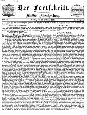 Der Fortschritt (Der Fortschritt auf allen Gebieten des öffentlichen Lebens) Dienstag 26. Februar 1867