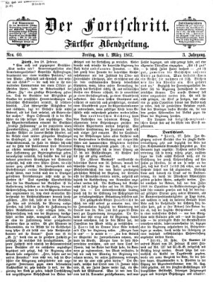 Der Fortschritt (Der Fortschritt auf allen Gebieten des öffentlichen Lebens) Freitag 1. März 1867