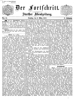 Der Fortschritt (Der Fortschritt auf allen Gebieten des öffentlichen Lebens) Samstag 2. März 1867