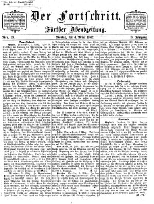 Der Fortschritt (Der Fortschritt auf allen Gebieten des öffentlichen Lebens) Montag 4. März 1867