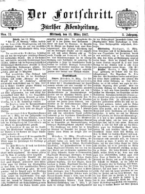 Der Fortschritt (Der Fortschritt auf allen Gebieten des öffentlichen Lebens) Mittwoch 13. März 1867