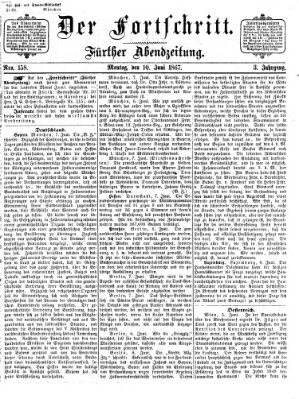 Der Fortschritt (Der Fortschritt auf allen Gebieten des öffentlichen Lebens) Montag 10. Juni 1867