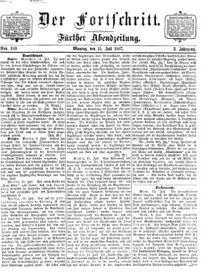 Der Fortschritt (Der Fortschritt auf allen Gebieten des öffentlichen Lebens) Montag 15. Juli 1867