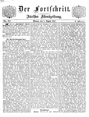 Der Fortschritt (Der Fortschritt auf allen Gebieten des öffentlichen Lebens) Montag 5. August 1867