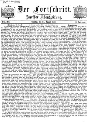 Der Fortschritt (Der Fortschritt auf allen Gebieten des öffentlichen Lebens) Samstag 24. August 1867