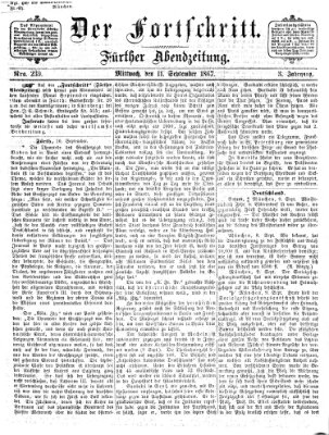 Der Fortschritt (Der Fortschritt auf allen Gebieten des öffentlichen Lebens) Mittwoch 11. September 1867