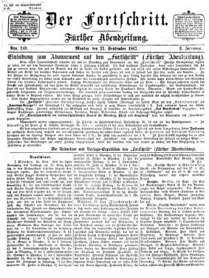 Der Fortschritt (Der Fortschritt auf allen Gebieten des öffentlichen Lebens) Montag 23. September 1867