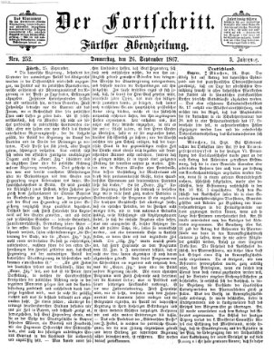 Der Fortschritt (Der Fortschritt auf allen Gebieten des öffentlichen Lebens) Donnerstag 26. September 1867