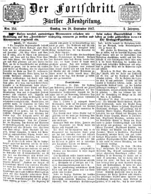 Der Fortschritt (Der Fortschritt auf allen Gebieten des öffentlichen Lebens) Samstag 28. September 1867