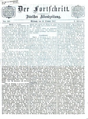 Der Fortschritt (Der Fortschritt auf allen Gebieten des öffentlichen Lebens) Mittwoch 16. Oktober 1867