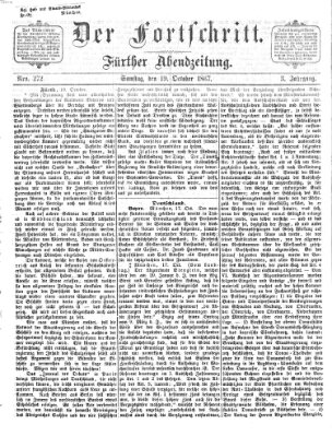 Der Fortschritt (Der Fortschritt auf allen Gebieten des öffentlichen Lebens) Samstag 19. Oktober 1867