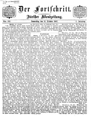 Der Fortschritt (Der Fortschritt auf allen Gebieten des öffentlichen Lebens) Donnerstag 31. Oktober 1867