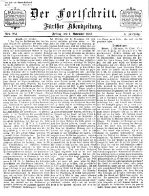 Der Fortschritt (Der Fortschritt auf allen Gebieten des öffentlichen Lebens) Freitag 1. November 1867