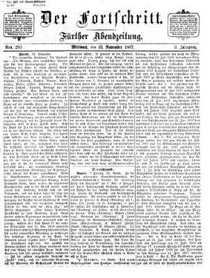 Der Fortschritt (Der Fortschritt auf allen Gebieten des öffentlichen Lebens) Mittwoch 13. November 1867