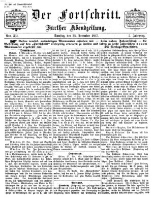 Der Fortschritt (Der Fortschritt auf allen Gebieten des öffentlichen Lebens) Samstag 28. Dezember 1867