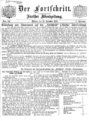 Der Fortschritt (Der Fortschritt auf allen Gebieten des öffentlichen Lebens) Sonntag 29. Dezember 1867