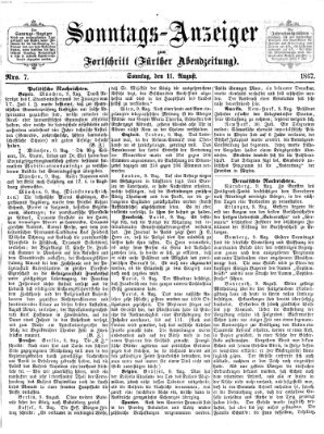 Der Fortschritt (Der Fortschritt auf allen Gebieten des öffentlichen Lebens) Sonntag 11. August 1867