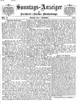 Der Fortschritt (Der Fortschritt auf allen Gebieten des öffentlichen Lebens) Sonntag 1. September 1867