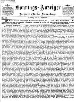 Der Fortschritt (Der Fortschritt auf allen Gebieten des öffentlichen Lebens) Sonntag 29. September 1867