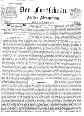 Der Fortschritt (Der Fortschritt auf allen Gebieten des öffentlichen Lebens) Dienstag 7. Januar 1868