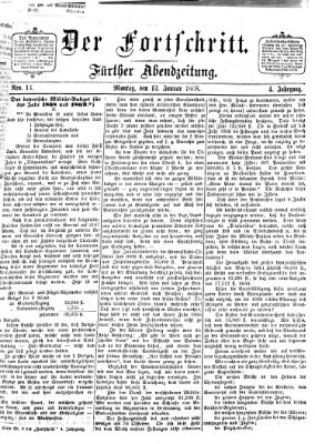 Der Fortschritt (Der Fortschritt auf allen Gebieten des öffentlichen Lebens) Montag 13. Januar 1868