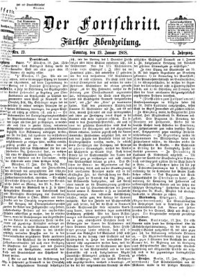 Der Fortschritt (Der Fortschritt auf allen Gebieten des öffentlichen Lebens) Sonntag 19. Januar 1868