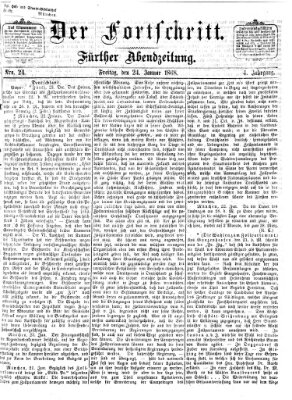 Der Fortschritt (Der Fortschritt auf allen Gebieten des öffentlichen Lebens) Freitag 24. Januar 1868