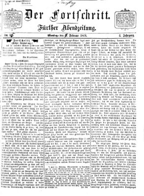 Der Fortschritt (Der Fortschritt auf allen Gebieten des öffentlichen Lebens) Dienstag 4. Februar 1868