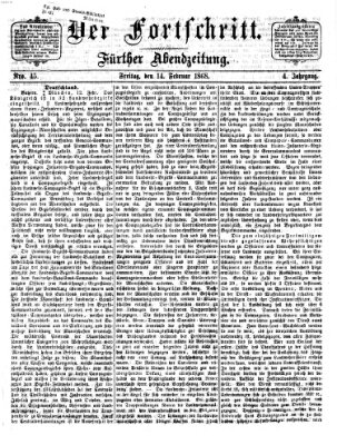 Der Fortschritt (Der Fortschritt auf allen Gebieten des öffentlichen Lebens) Freitag 14. Februar 1868