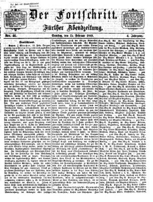 Der Fortschritt (Der Fortschritt auf allen Gebieten des öffentlichen Lebens) Samstag 15. Februar 1868