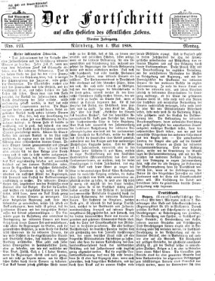 Der Fortschritt auf allen Gebieten des öffentlichen Lebens Montag 4. Mai 1868