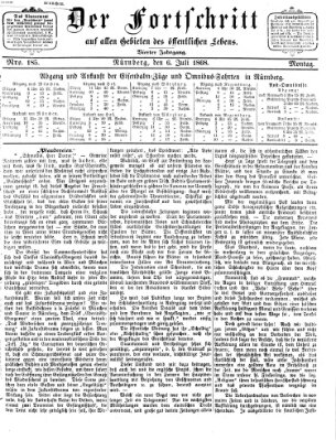 Der Fortschritt auf allen Gebieten des öffentlichen Lebens Montag 6. Juli 1868