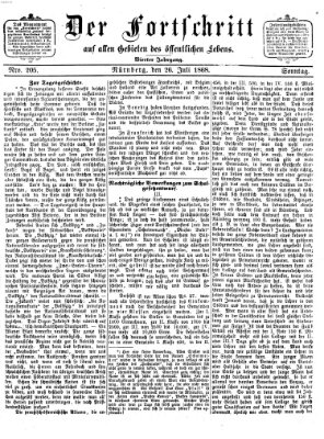 Der Fortschritt auf allen Gebieten des öffentlichen Lebens Sonntag 26. Juli 1868