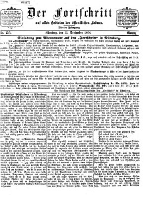 Der Fortschritt auf allen Gebieten des öffentlichen Lebens Montag 14. September 1868