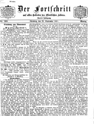 Der Fortschritt auf allen Gebieten des öffentlichen Lebens Montag 28. September 1868