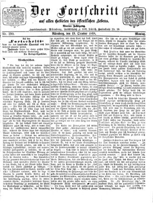 Der Fortschritt auf allen Gebieten des öffentlichen Lebens Montag 19. Oktober 1868